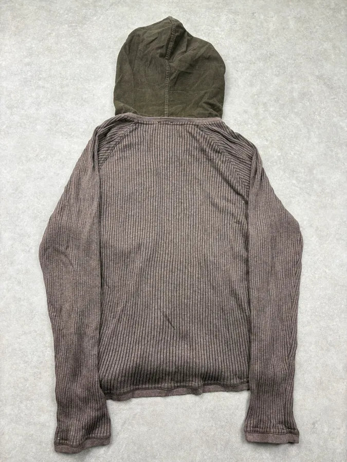 FW2004 Dolce & Gabbana Brown & Khaki Hooded Cargo Sweater dWiqQNF 5