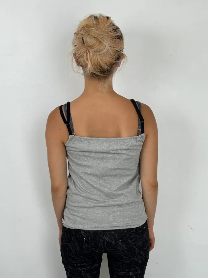 FW2004 Dolce & Gabbana Grey Leopard Tank Top QTQYqRw 3