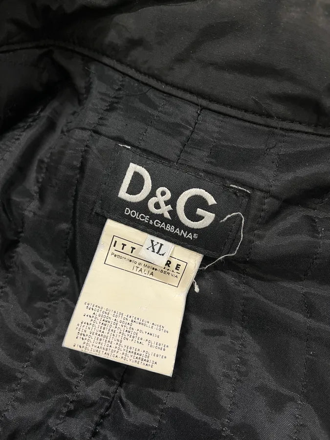 FW2004 Dolce & Gabbana Multi-Pocket Black Nylon Bomber Jacket nTjYqOA 10