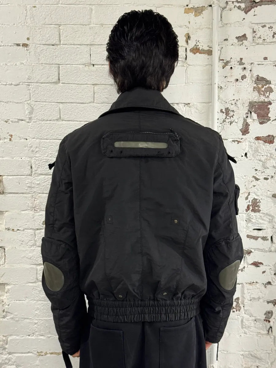 FW2004 Dolce & Gabbana Multi-Pocket Black Nylon Bomber Jacket nTjYqOA 2