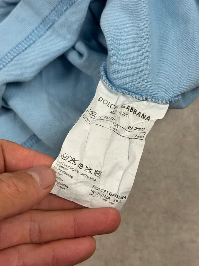 FW2004 Dolce & Gabbana White Tiger Baby Blue Tank Top RdoVnms 5