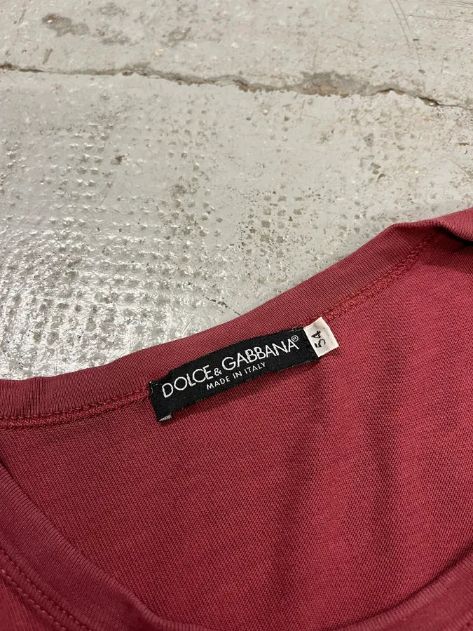 FW2004 Dolce & Gabbana White Tiger Bordeaux T-Shirt WMrkUIt 7