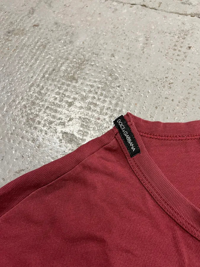 FW2004 Dolce & Gabbana White Tiger Bordeaux T-Shirt WMrkUIt 8