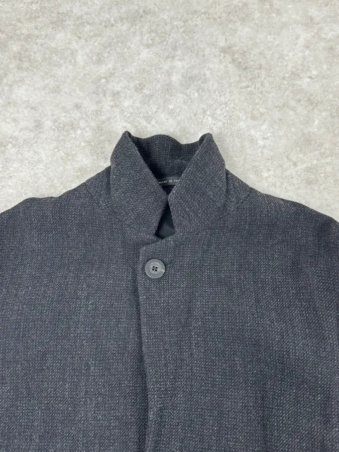FW2004 Emporio Armani Black Grey Wool Blazer Suit Jacket sQWIzHI 8