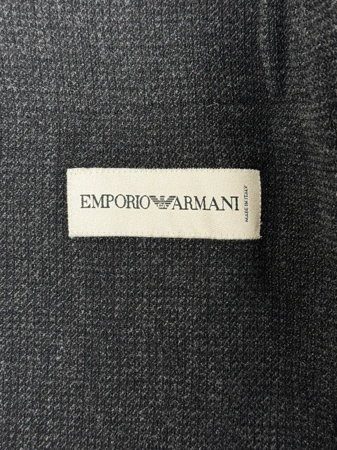FW2004 Emporio Armani Black Grey Wool Blazer Suit Jacket sQWIzHI 10