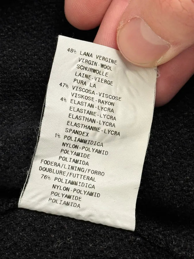 FW2004 Emporio Armani Black Grey Wool Blazer Suit Jacket sQWIzHI 13