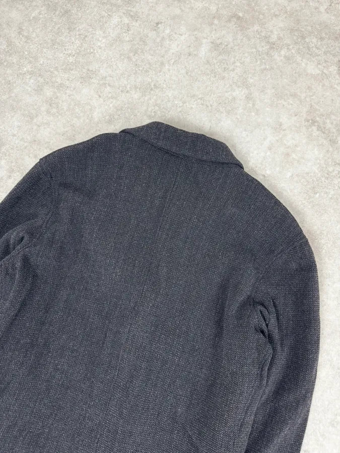 FW2004 Emporio Armani Black Grey Wool Blazer Suit Jacket sQWIzHI 5