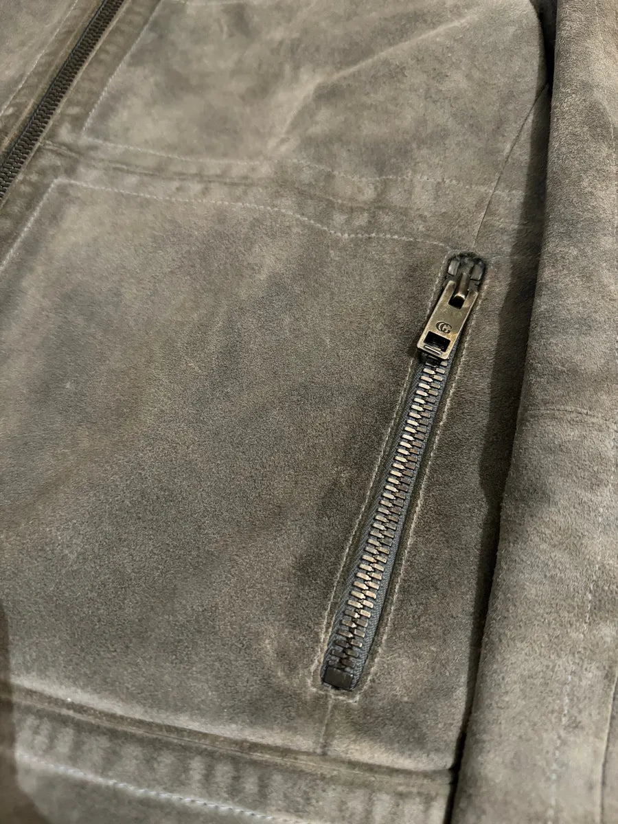 FW2004 Gucci Tern Eroded Biker Padded Leather Jacket by Tom Ford (M) 10