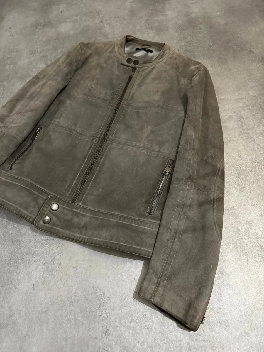 FW2004 Gucci Tern Eroded Biker Padded Leather Jacket by Tom Ford (M) 11