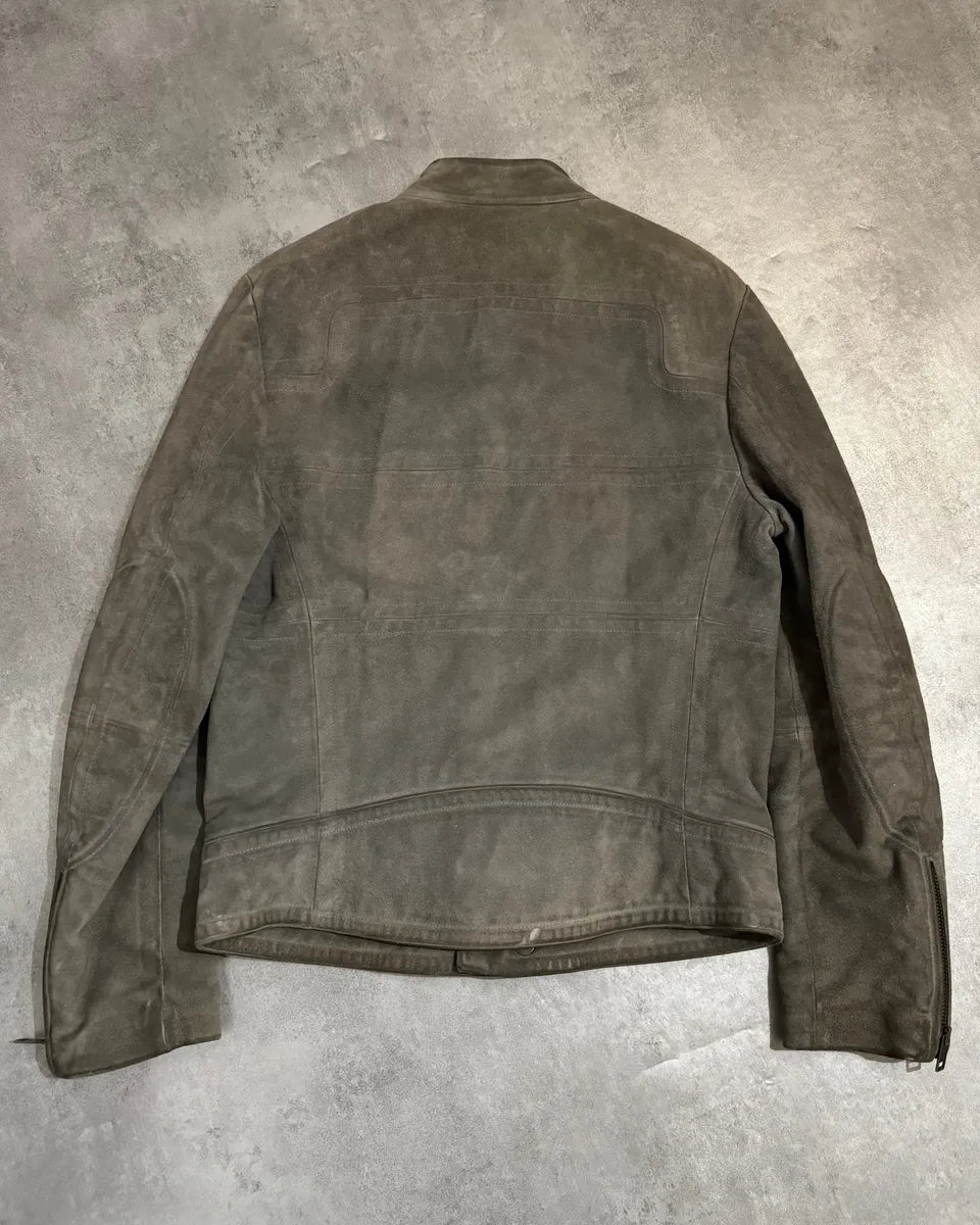 FW2004 Gucci Tern Eroded Biker Padded Leather Jacket by Tom Ford (M) 2
