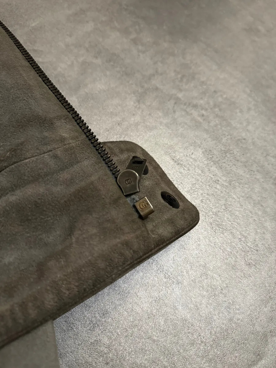 FW2004 Gucci Tern Eroded Biker Padded Leather Jacket by Tom Ford (M) 4