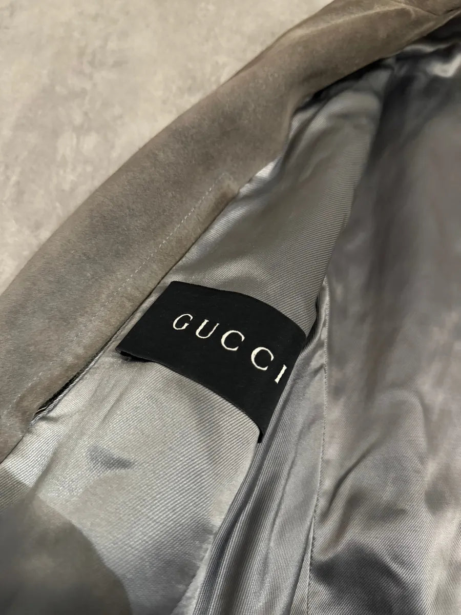 FW2004 Gucci Tern Eroded Biker Padded Leather Jacket by Tom Ford (M) 5