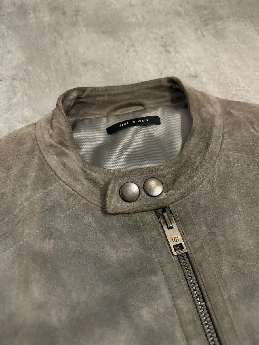 FW2004 Gucci Tern Eroded Biker Padded Leather Jacket by Tom Ford (M) 9