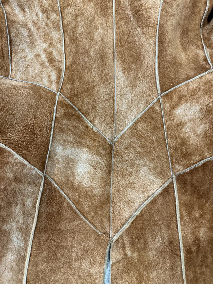 FW2004 Roberto Cavalli Brown Fur Leather Long Suede Premium Zip Jacket (M) 10