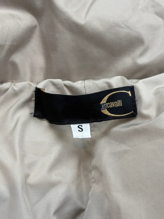 FW2005 Cavalli Beige Bondage Harness Puffer Jacket QtZHscD 11