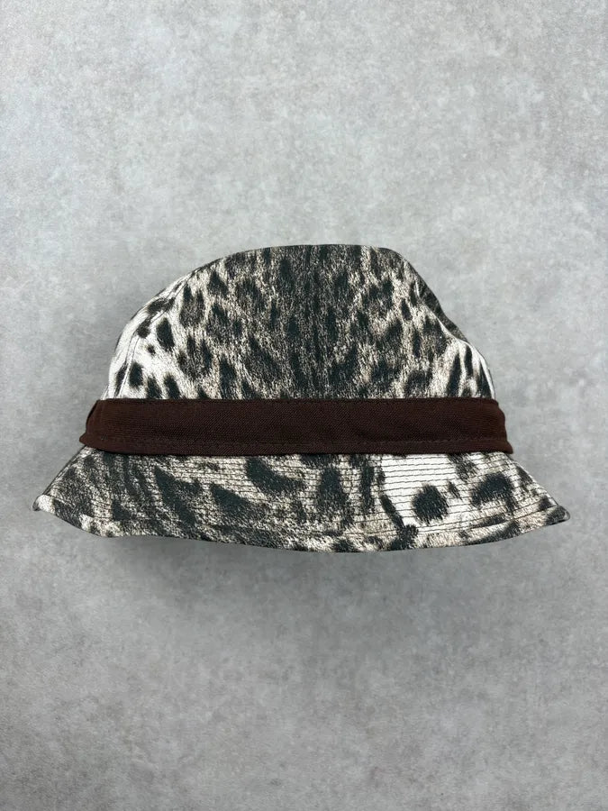 FW2005 Cavalli Beige Jacquard Animal Bucket Hats FBfoNUK 1