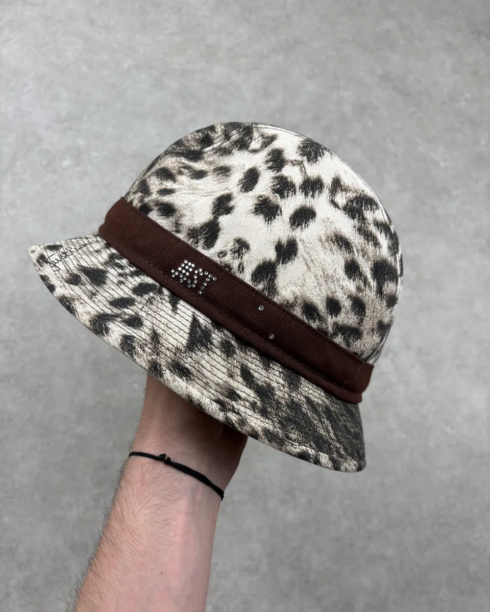 FW2005 Cavalli Beige Jacquard Animal Bucket Hats FBfoNUK 2