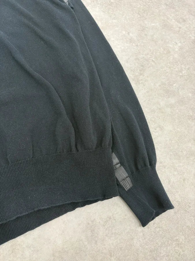 FW2005 Dolce & Gabbana Black Minimalist Sweater uhmUDjU 6