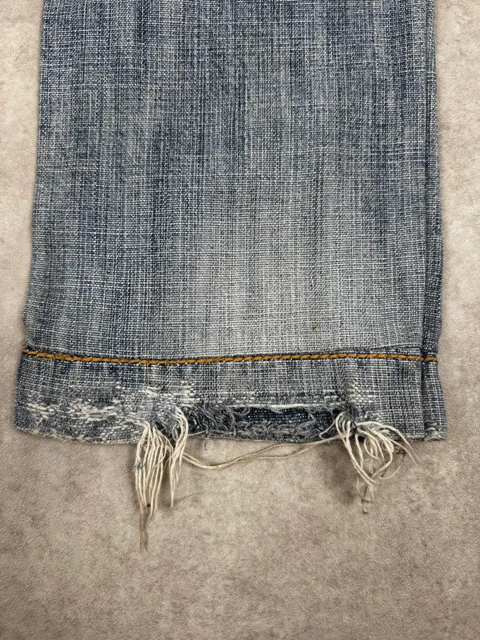 FW2005 Dolce & Gabbana Blue Distressed Denim Jeans IHgmbtz 8