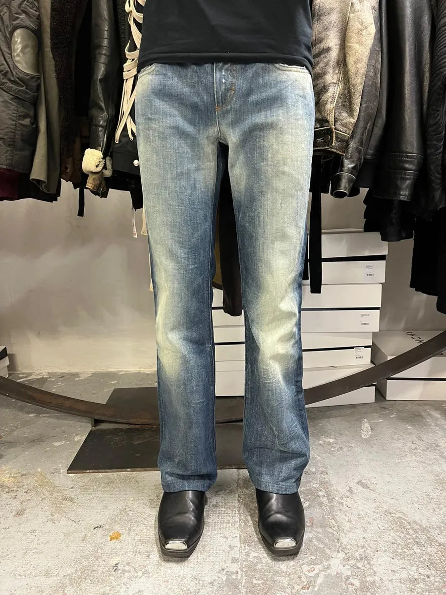 FW2005 Dolce & Gabbana Blue Faded Denim Jeans httnfHS 0