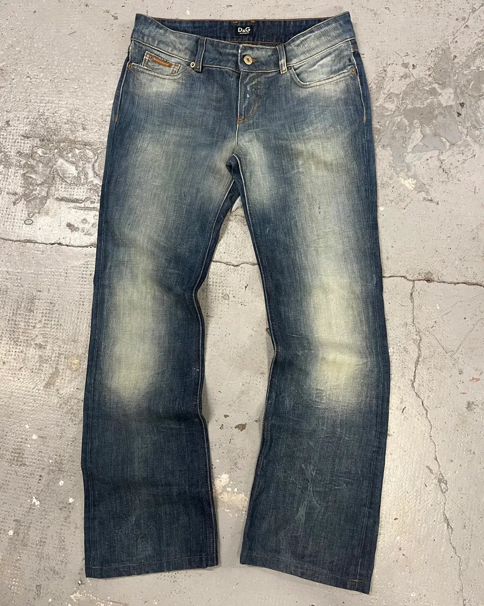 FW2005 Dolce & Gabbana Blue Faded Denim Jeans httnfHS 2