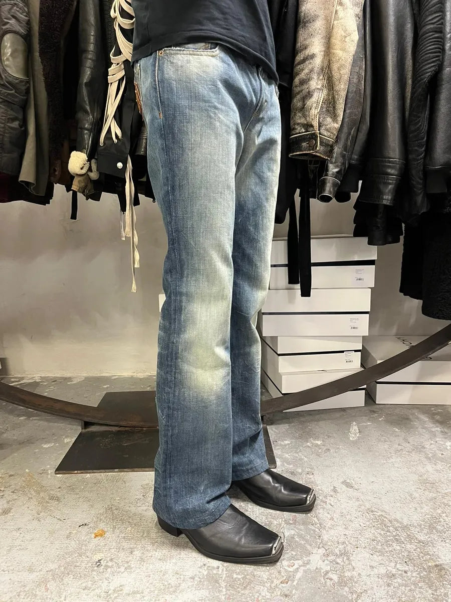 FW2005 Dolce & Gabbana Blue Faded Denim Jeans httnfHS 3