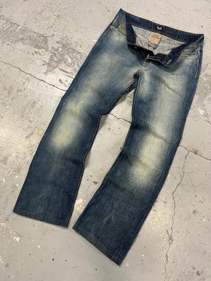 FW2005 Dolce & Gabbana Blue Faded Denim Jeans httnfHS 5