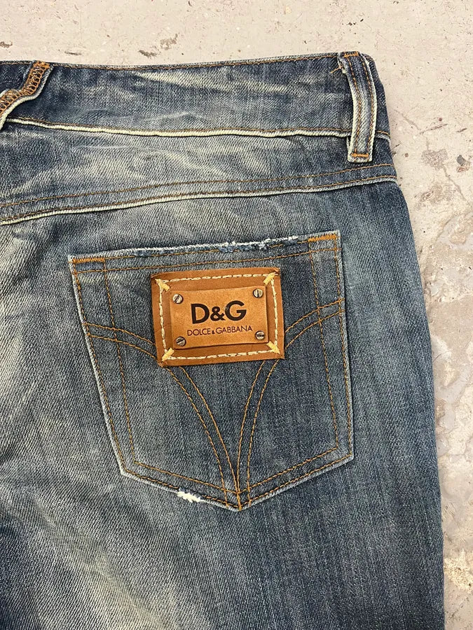 FW2005 Dolce & Gabbana Blue Faded Denim Jeans httnfHS 8