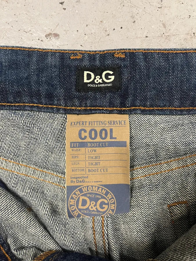 FW2005 Dolce & Gabbana Blue Faded Denim Jeans httnfHS 9