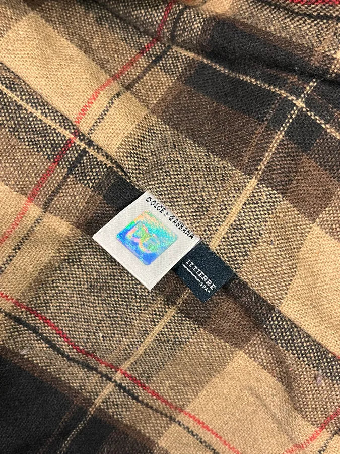 FW2005 Dolce & Gabbana Brown Pony Hair & Blue Denim Jacket gOmxoTd 9