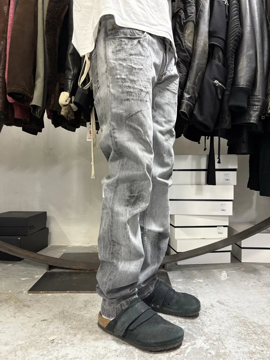 FW2005 Dolce & Gabbana Dark Grey Obscure Denim Jeans xYFKsGy 1