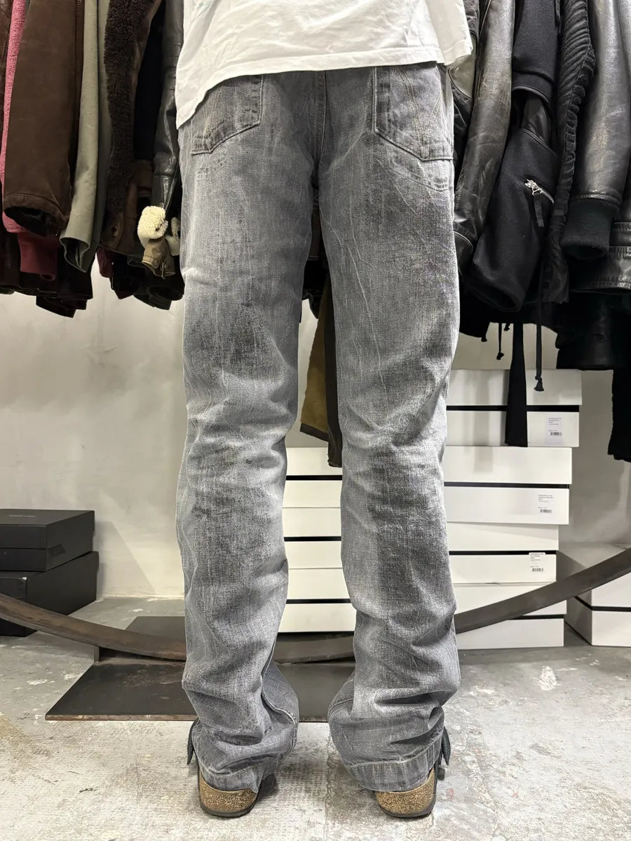 FW2005 Dolce & Gabbana Dark Grey Obscure Denim Jeans xYFKsGy 3