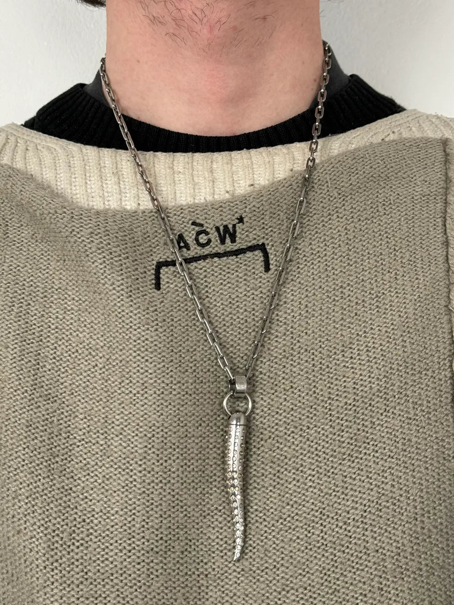 FW2005 Dolce & Gabbana Grey Strass Toith Necklace guzrlQW 1