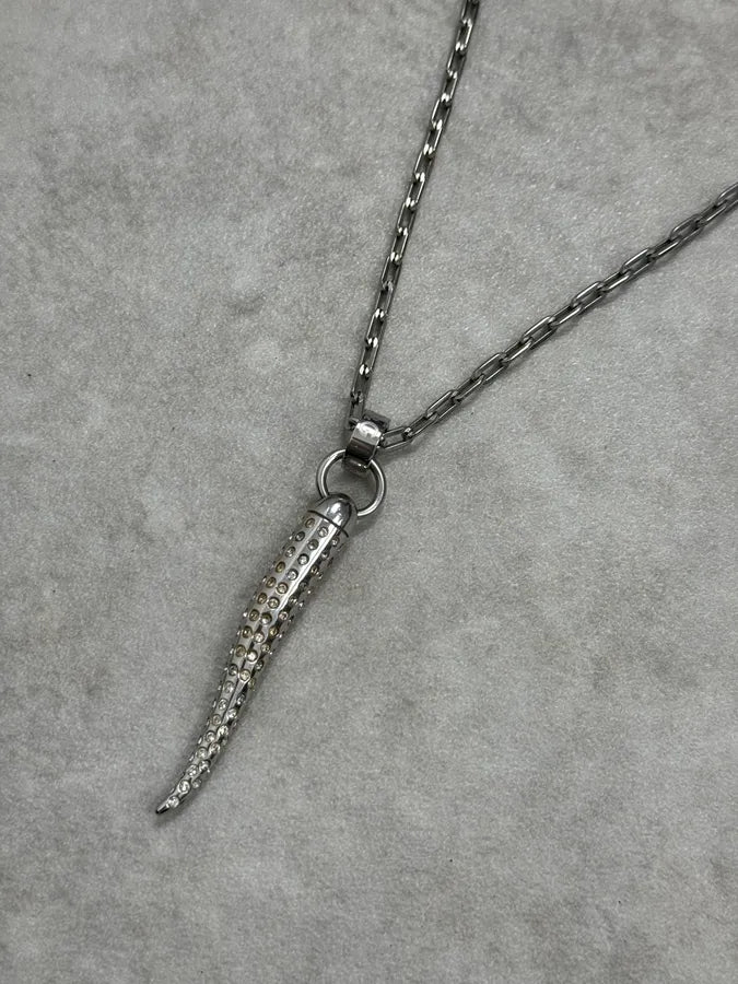 FW2005 Dolce & Gabbana Grey Strass Toith Necklace guzrlQW 2