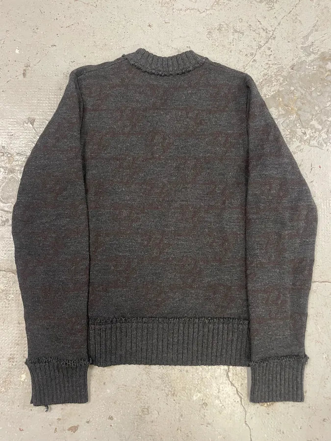 FW2005 Dolce & Gabbana Grey Wool V Sweater FeySRYh 6