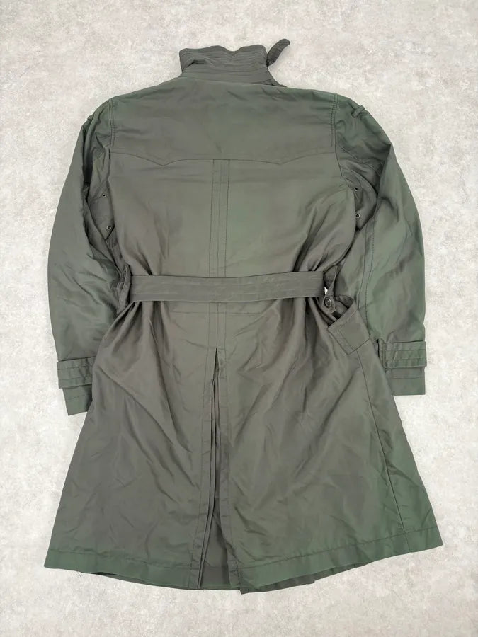 FW2005 Dolce & Gabbana Khaki Green Buttoned Trench Coat YGXPZrY 6