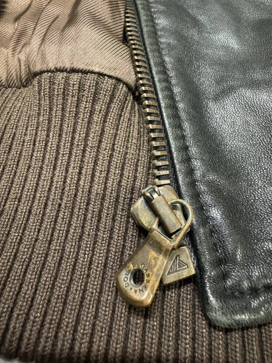 FW2005 Dolce & Gabbana Military Double Leather Heavy Jacket (L) 7