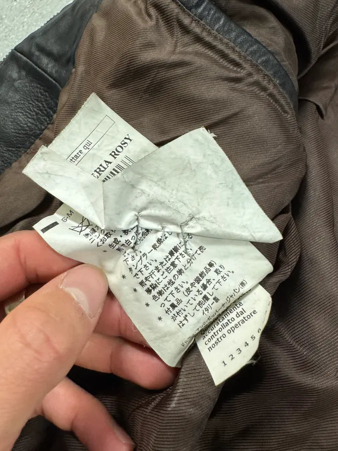 FW2005 Dolce & Gabbana Military Double Leather Heavy Jacket (S) 13