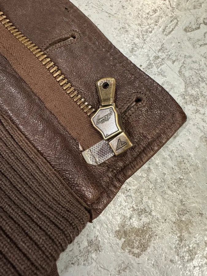 FW2005 Dolce & Gabbana Military Double Leather Heavy Jacket (S) 5