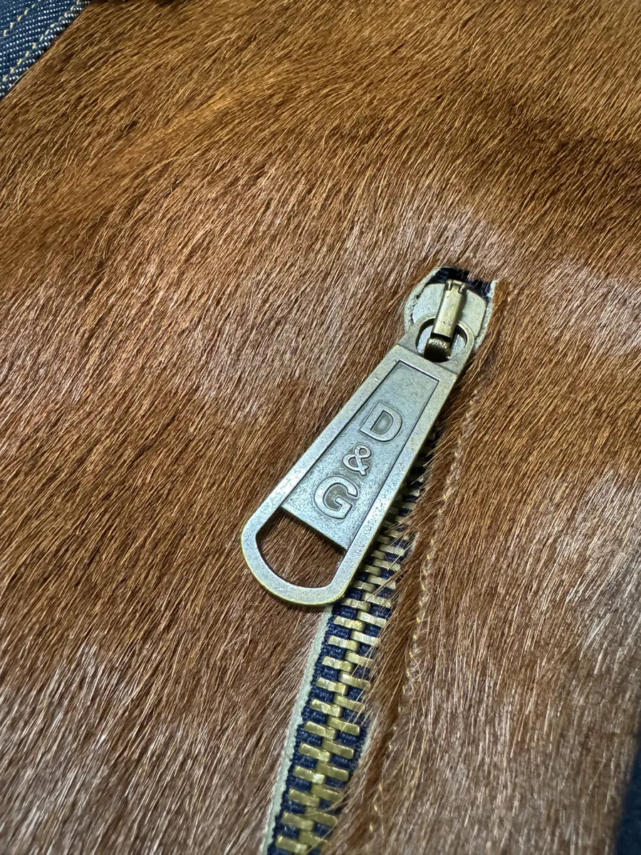 FW2005 Dolce & Gabbana Pony Hair Brut Denim Jacket ATuudBG 4