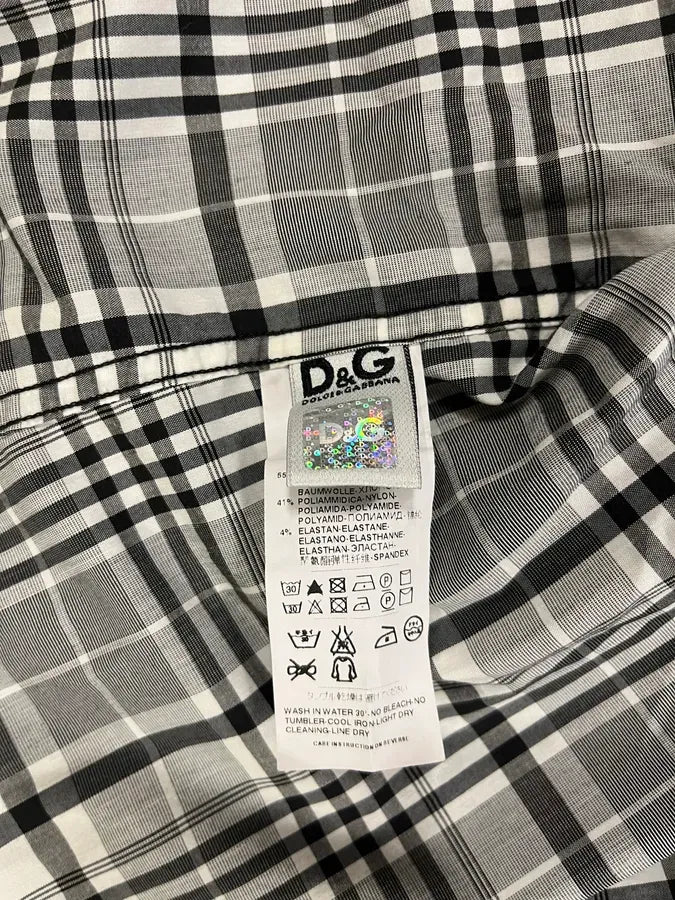 FW2005 Dolce & Gabbana Checkered Grey & White Shirt jxSUsjY 6