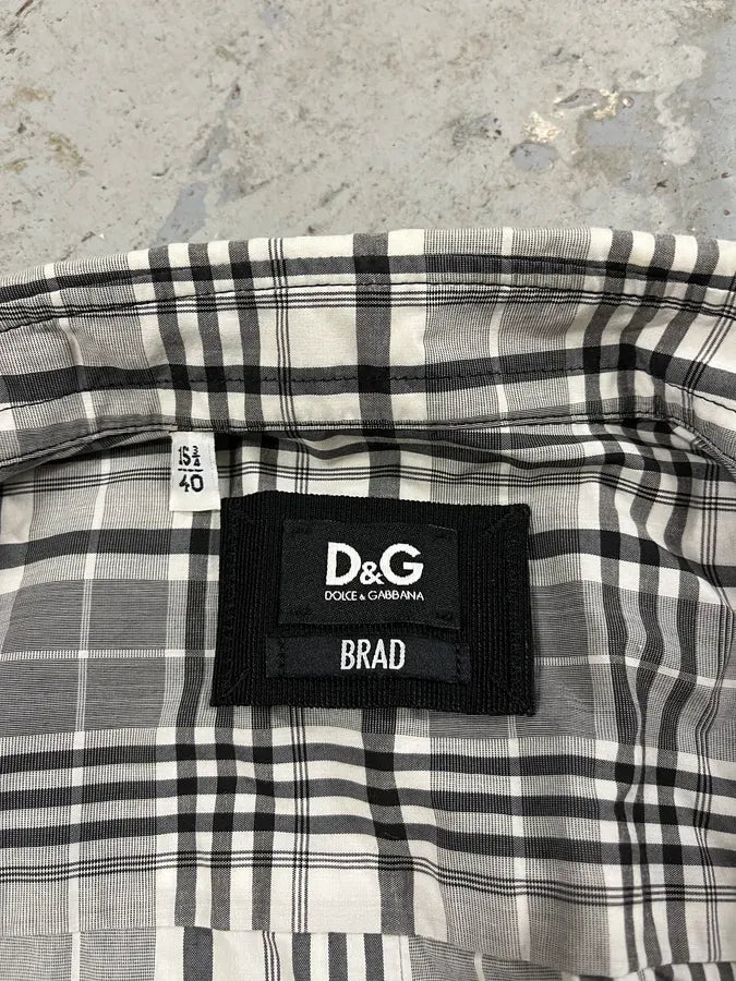 FW2005 Dolce & Gabbana Checkered Grey & White Shirt jxSUsjY 7