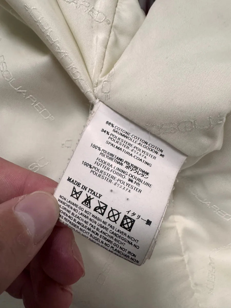 FW2005 Dsquared2 Astro Fur Collar Asymmetrical Beige Jacket PaNDVbd 9