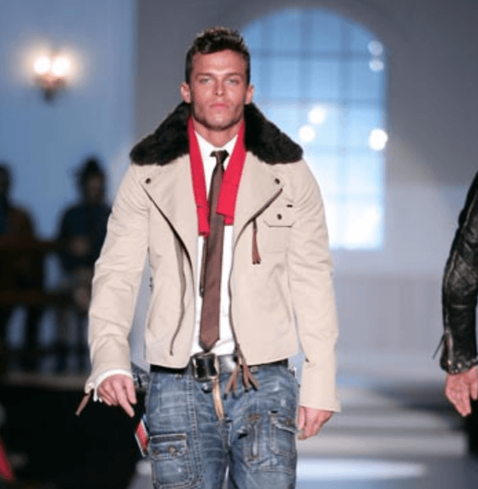 FW2005 Dsquared2 Astro Fur Collar Asymmetrical Beige Jacket PaNDVbd 0