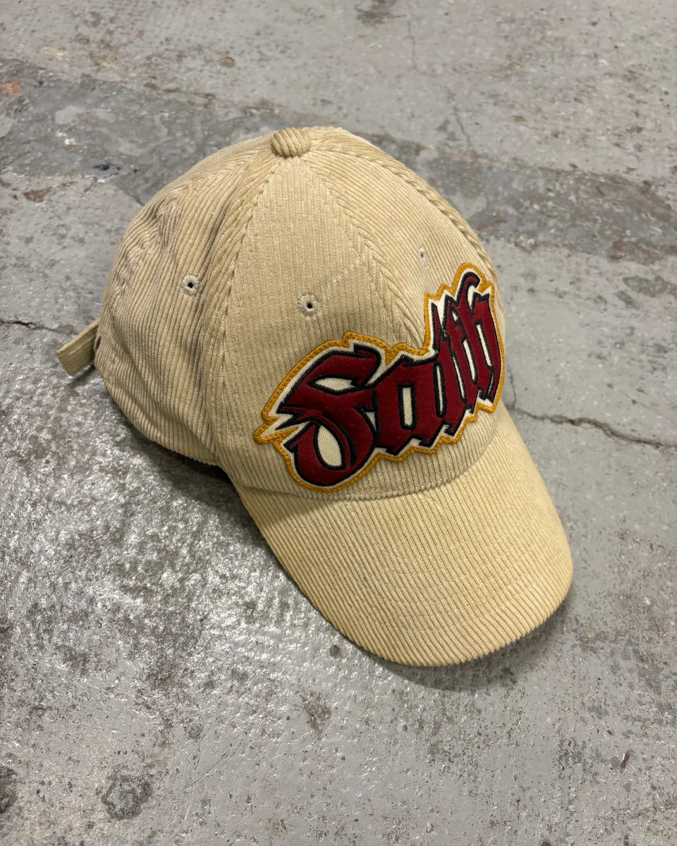 FW2005 Dsquared2 Beige Corduroy Embroidered Faith Cap NUtCaRF 0
