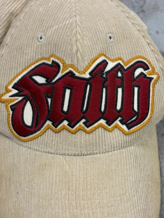 FW2005 Dsquared2 Beige Corduroy Embroidered Faith Cap NUtCaRF 4