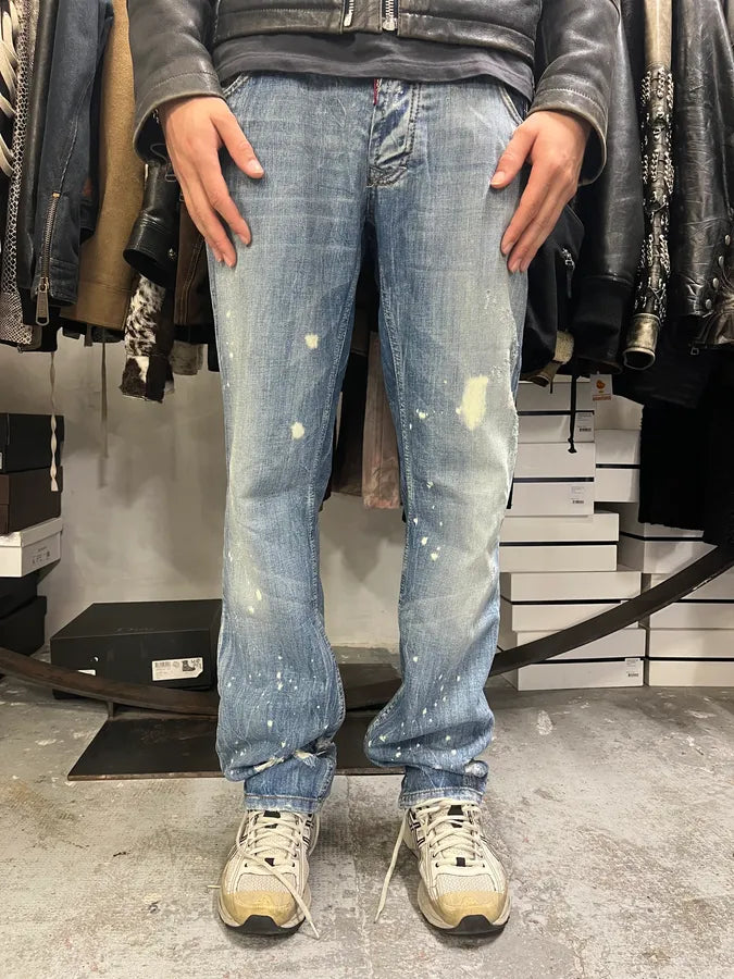 FW2005 DSquared2 Blue Faded Ripped Denim Jeans ZyigkrK 1