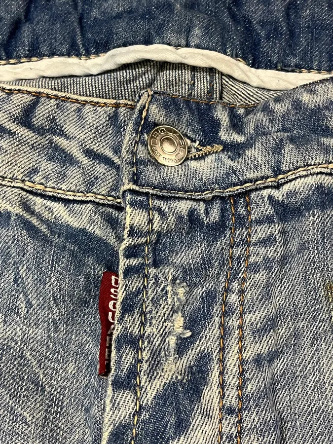 FW2005 DSquared2 Blue Faded Ripped Denim Jeans ZyigkrK 6