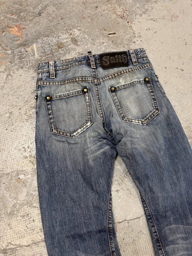 FW2005 Dsquared2 Faith Blue Denim Jeans AkiHcPt 6
