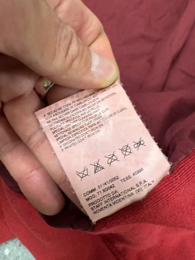 FW2005 Dsquared2 Faith Red Hybrid Leather Varsity Jacket (L) gthJMmQ 10